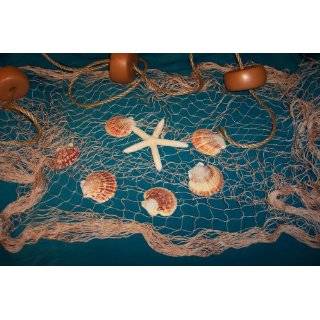 Fishing Net, 6 X 9 Ft Fish Net, Netting Shells, Starfish, Floats 