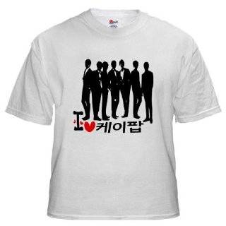 Heart KPOP in Korean Big bang White T Shirt by 