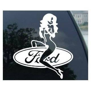 Ford Girl   6 WHITE   Decal Sticker for FORD GT 500 40 MUSTANG SHELBY 