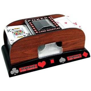 Trademark Poker 1 2 Deck Deluxe Wooden Card Shuffler  