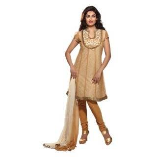 Trishaa Womens Gold Print Salwar Kameez Set Clothing