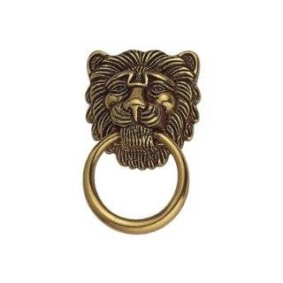  Lion Head Ring Pull In Antique Brass