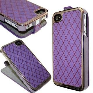 Dual Use Cool Best Special Grid Check Chrome Flip Leather Case for 
