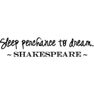  SLEEP PERHCANCE TO DREAM.WALL QUOTES WORDS SAYINGS 