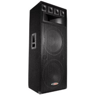  Gem Sound TR300 DUAL 15 DJ SPEAKER 600WTWEETER HORN FULL 