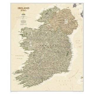 1800S MAP IRELAND DUBLIN IRISH SEA 1850 VINTAGE POSTER  