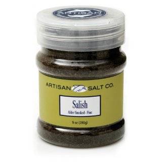   Co. Salish Alderwood Smoked Sea Salt fine, 9 Ounce Jars (Pack of 3