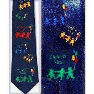 Teachers Appreciation Gift Necktie with Children First Theme
