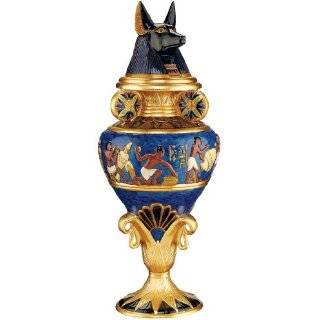  Egyptian Anubis Ceramic Urn with lid 