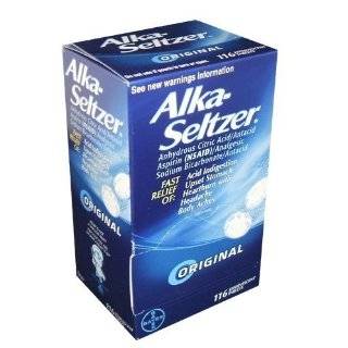 Alka Seltzer Original Effervescent Antacid Tablets   116 Ea