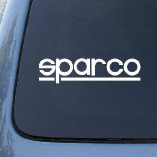 Sparco Racing LOGO   6 WHITE DECAL   Car, Truck, Notebook, Vinyl 