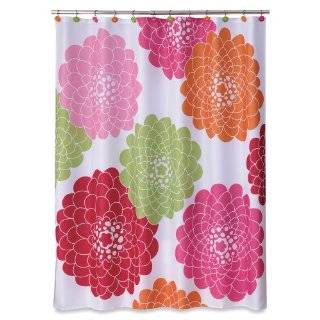 Allure Home Creations Stella Pink Printed on Poly Pique Shower Curtain