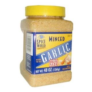 Spice World Ready to Use Minced Garlic Value Size 48oz.