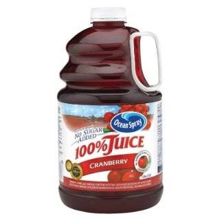 Ocean Spray 100% Juice Cranberry No Sugar Added   8 Pack  