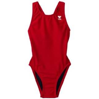 TYR Sport Girls Solid Maxback Swim Suit
