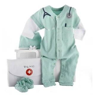   Big Dreamzzz Baby M.D. Layette Set with Gift Box, Green, 0 6 Months