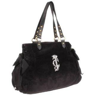 Juicy Couture High Drama Ms Daydreamer Velour Tote Black