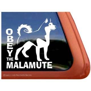 Obey the Malamute Vinyl Window Decal Sticker