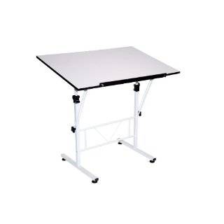 Martin Smart Art Hobby Table, White with White Top, 24 Inch by 36 Inch 