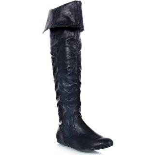  Bumper Edma Brown Thigh High Wedge Fold Over Boots Shoes