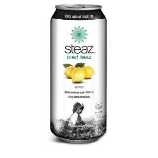 Steaz Organic Iced Teaz, Green Tea with Mint, 16 Ounce Cans (Pack of 