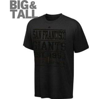 San Francisco Giants Big & Tall Black Majestic Established Tonal T 