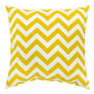 Greendale Home Fashions Outdoor Accent Pillows, Yellow Zig Zag, Set of 