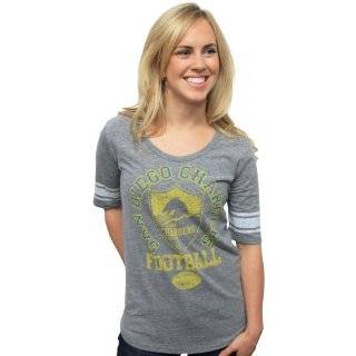   San Diego Chargers Vintage Triblend Short Sleeve Crew Neck Tee Womens