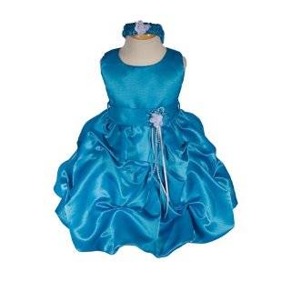 New Turquoise Baby Flower Girl Wedding Party Dress Size S to 4t (Sz L)