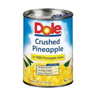 Dole Crushed Pineapple in 100% Juice, No Sugar Added 20 oz
