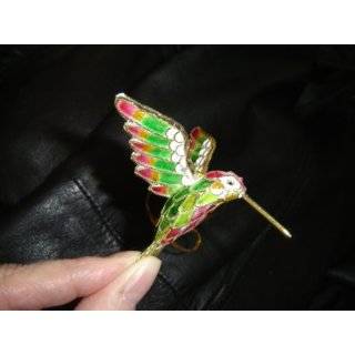 Cloisonné hummingbird suncatcher ornament, 3 day delivery