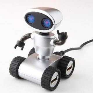 Robot USB Hub 2.0 with Light Up Eyes Adjustable Arms