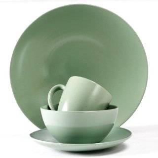 Lynns Granite 16 Piece Dinnerware Set, Olivine Green, Service for 4