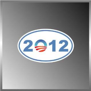 Pro Obama 2012 Election Vinyl Euro Decal Bumper Sticker 3 X 5