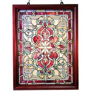   by 20 Inch Tiffany style classic Window Panel, Amber