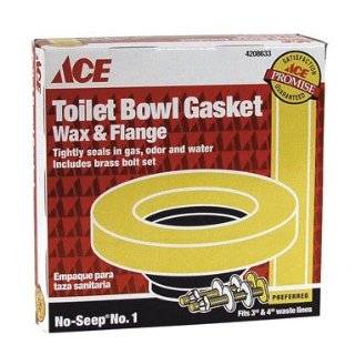 Ace No Seep #1 Wax Toilet Bowl Gasket With Brass Bolts (001060)