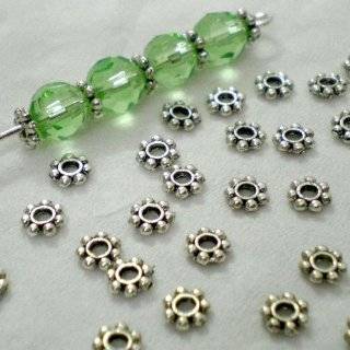 Silver Bell bead caps. (50 pcs.) 7mm x 8mm (5/16 x 5/16 