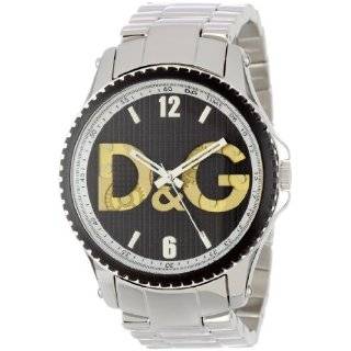   Gabbana Mens DW0584 Carson Stainless Steel Day & Date Watch Watches