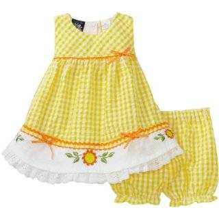  So La Vita Baby girls Infant Rose Print Dot Yoke Dress Clothing