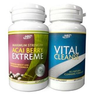 Maximum Strength Acai Berry Extreme / Vital Cleanse   With Green Tea 