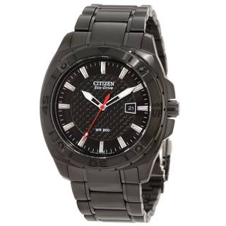 Citizen Mens Sport Eco drive Black Stainless Steel Watch
