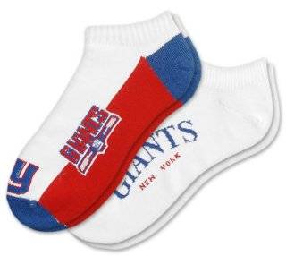 New York Giants Mens No Show Socks (2 pack) Sports
