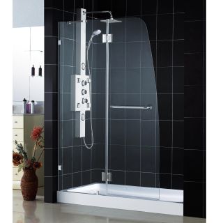 72 Aqua Lux Glass Shower Door with 36 x 48 Shower Base