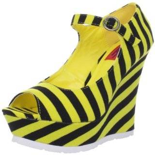 com Fahrenheit Womens Larissa 01 Wedge Sandal,Yellow,8.5 M US Shoes