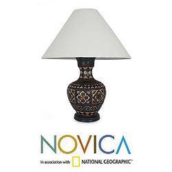 Handcrafted Ceramic Mediterranean Table Lamp (Mexico)