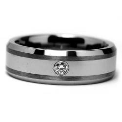 Tungsten Carbide Diamond Accent Ring (7 mm)