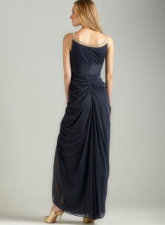 Adrianna Papell Goddess Gown Wih Neck Detail