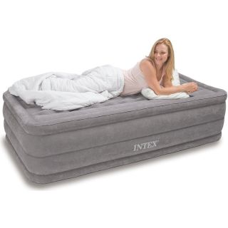 Ultra Plush Air Bed Twin Size Raised Inflatable Mattress Airbed Built in Pump