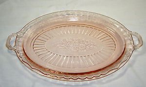 Pink Depression Glass Open Rose