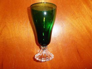Vintage Anchor Hocking Inspiration Burple Forest Green 6 3 4" Iced Tea Glass